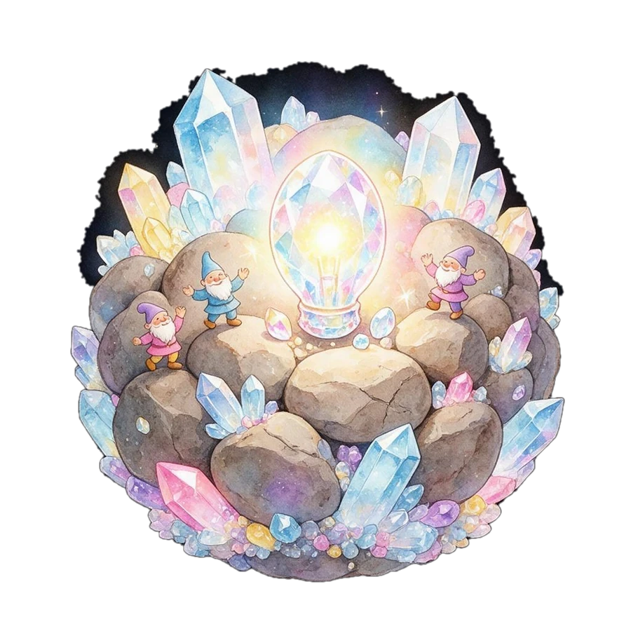 水晶簇星球,表面长满发光的水晶